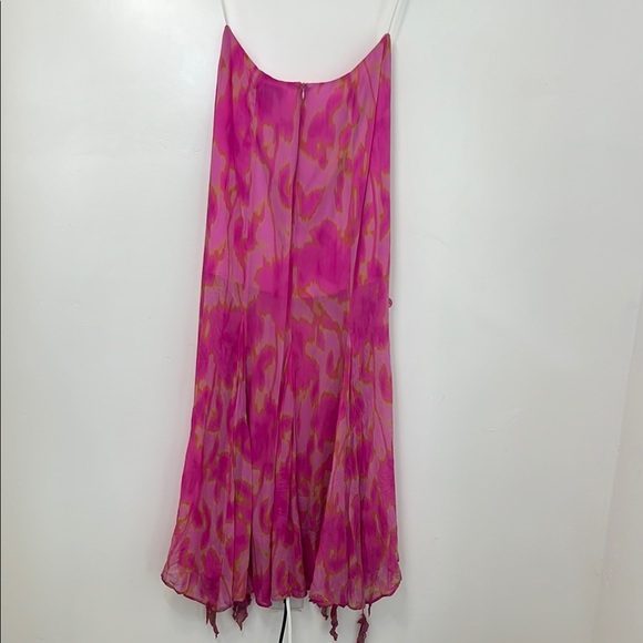 Pink Maxi Skirt with Ruffle Details - Picture 3 of 9